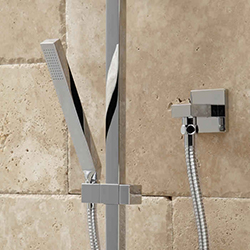 Monopoli Thermostatic Shower System in Brushed Nickel Finish