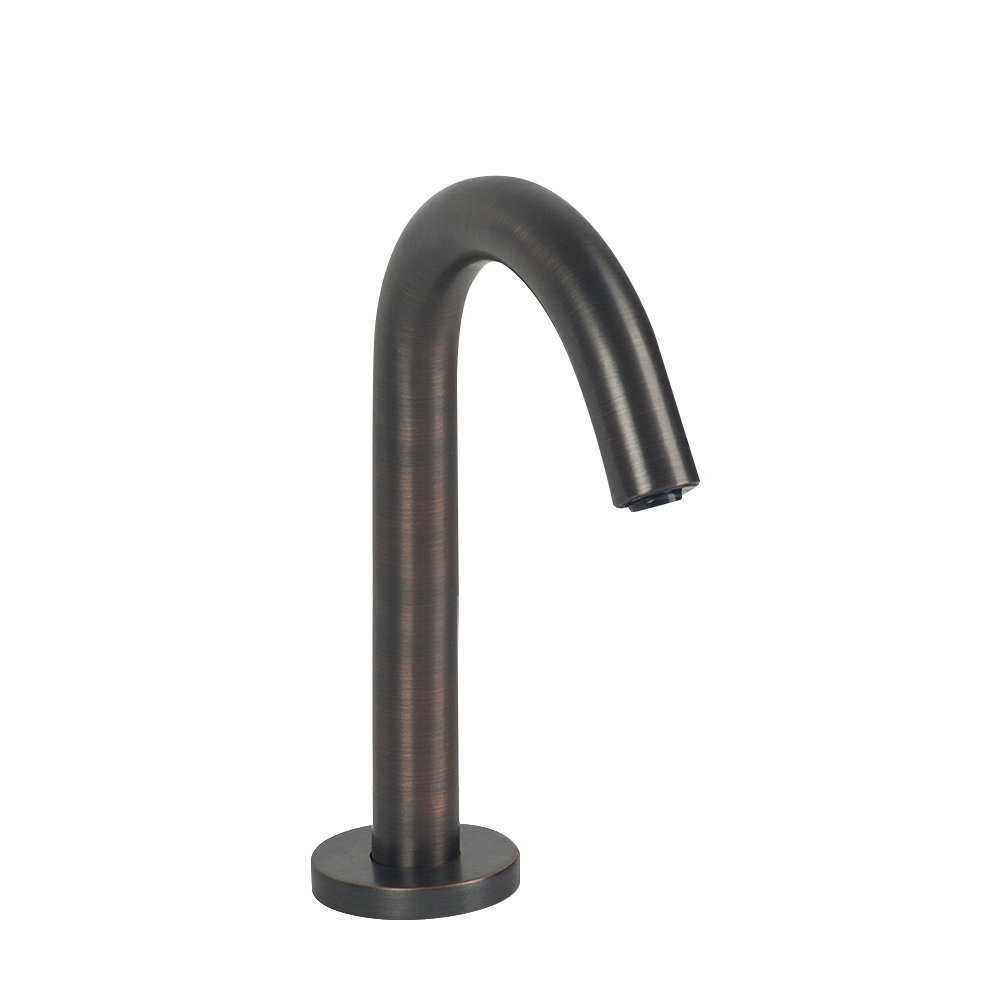 Touchless Goose Neck Commercial Contemporary Style Antique Bronze Finish Dual Sensor Faucet And Soap Dispenser