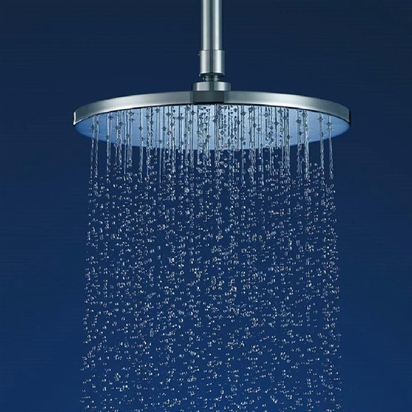 20" Stainless Steel Round Color Changing LED Rain Shower Head Available in Chrome, Satin Nickel and Gold finish