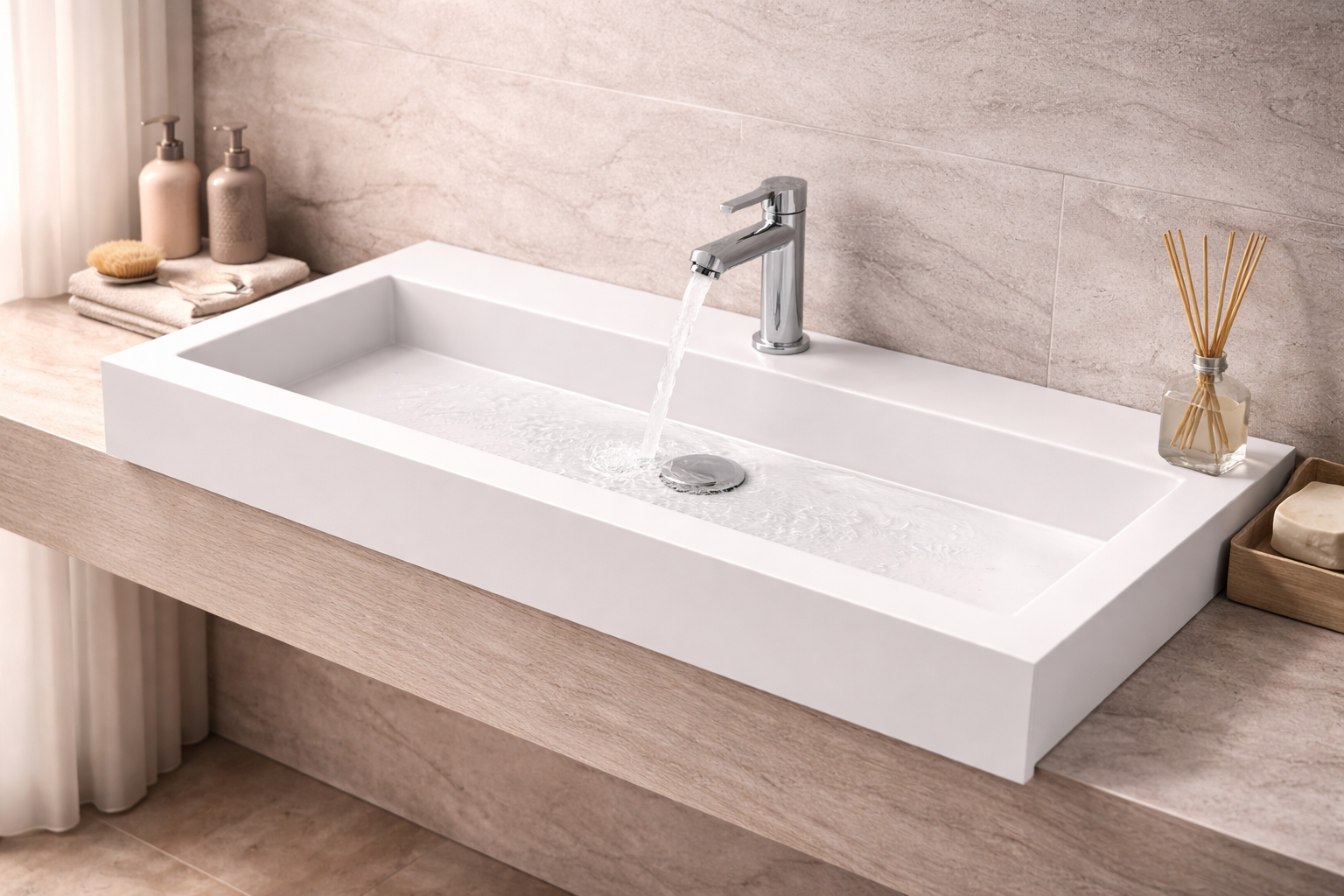 Wall Mounted Pedestal Sink