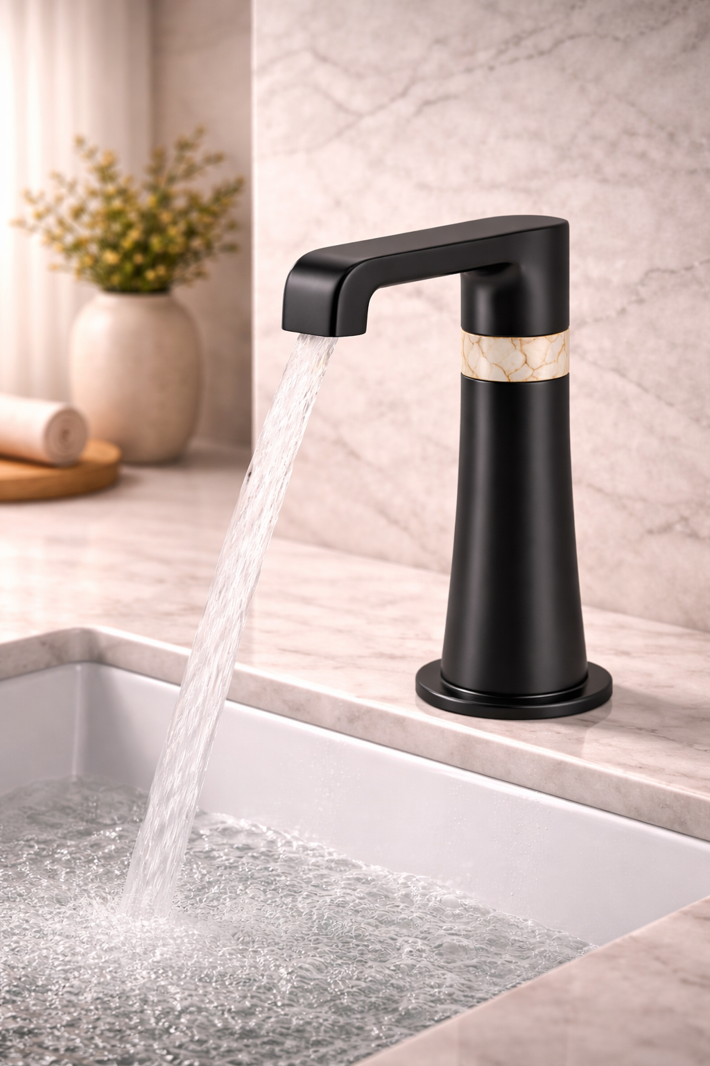 Automatic sensor faucet with soap dispenser