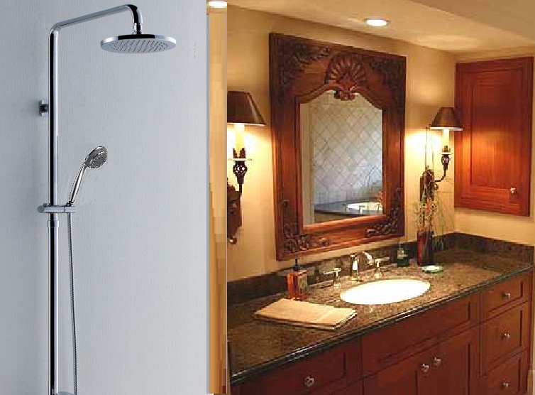 Adela Wall Mount Round Shower Set in Chrome Finish