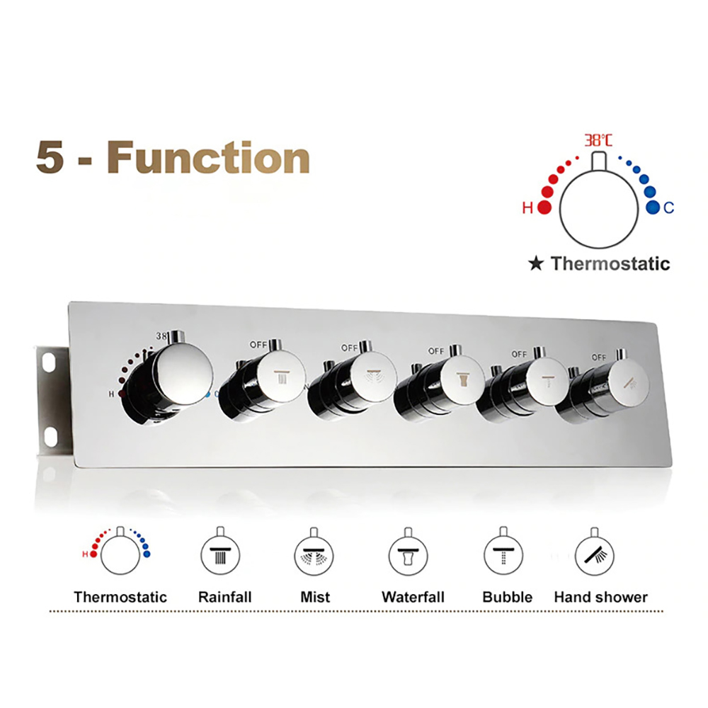 Five-Function-Horizontal-Chrome-Shower-Mixer
