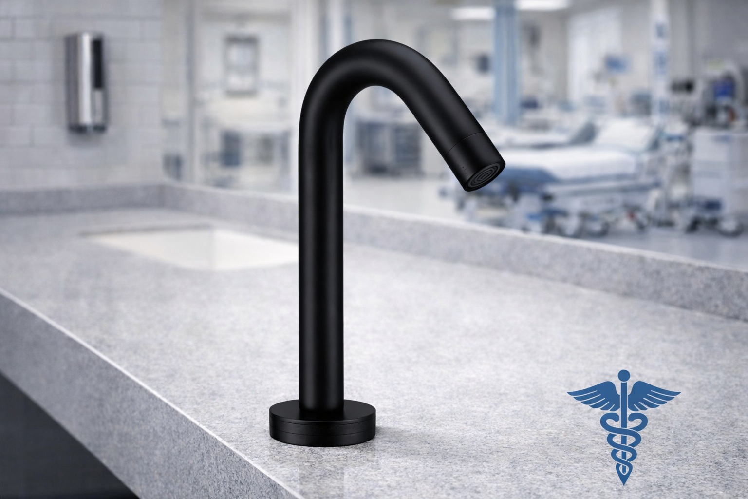 BathSelect matte black touchless faucet model BS10356