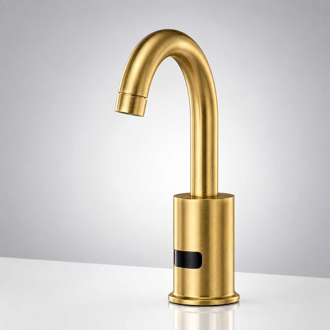 Dijon Solid Brass Deck Mount Commercial Automatic Faucet for historic theatre restrooms