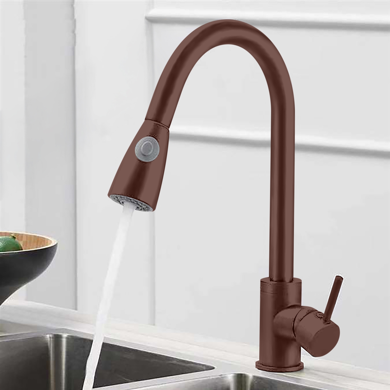 BathSelect Sabiote Oil Rubbed Bronze Single Handle Hot and Cold Sensor Touch Kitchen Sink Faucet
