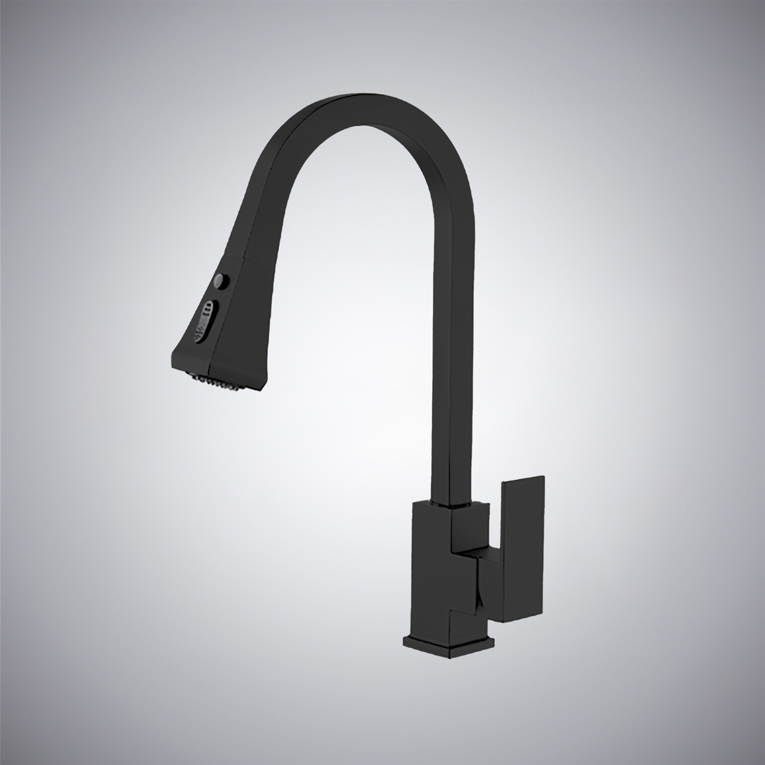 BathSelect Quarto Matte Black Dual Moder Kitchen Sink Faucet with Pull Out Sensor Touch