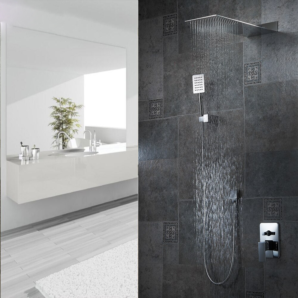 Florence Chrome Plated Bathroom Wall Mount Rainfall Shower Set