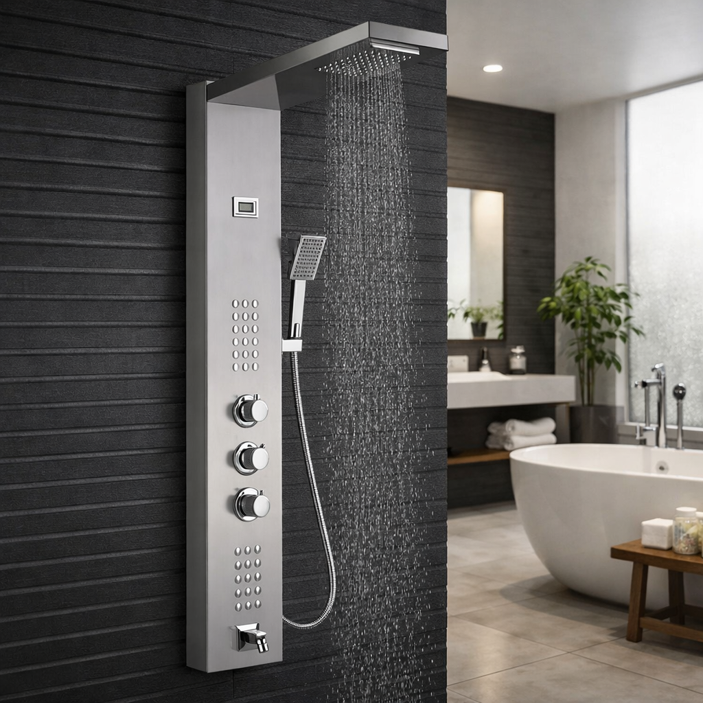controlled multi-outlet spa shower system