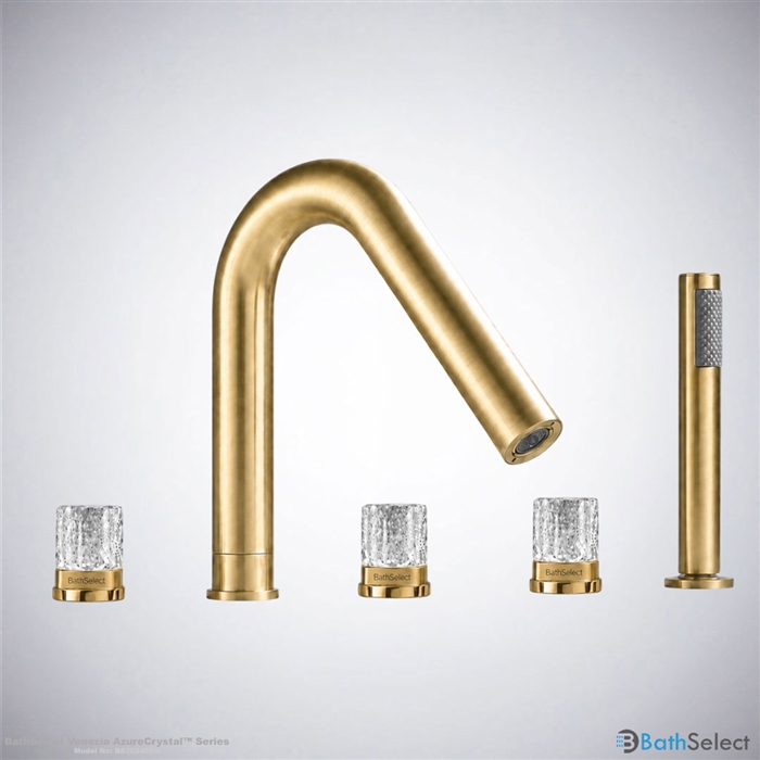 BathSelect BS20240 Brushed Gold Bathroom Faucet