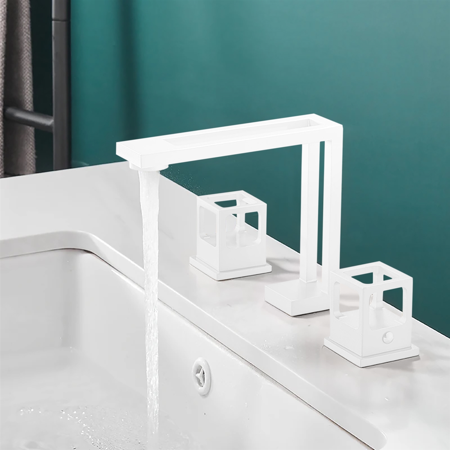 BathSelect BS7756MW Matte White Bathroom Faucet