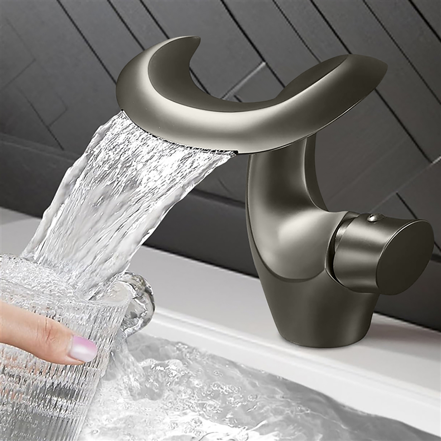 BathSelect BS7758GMG Gunmetal Gold Bathroom Faucet