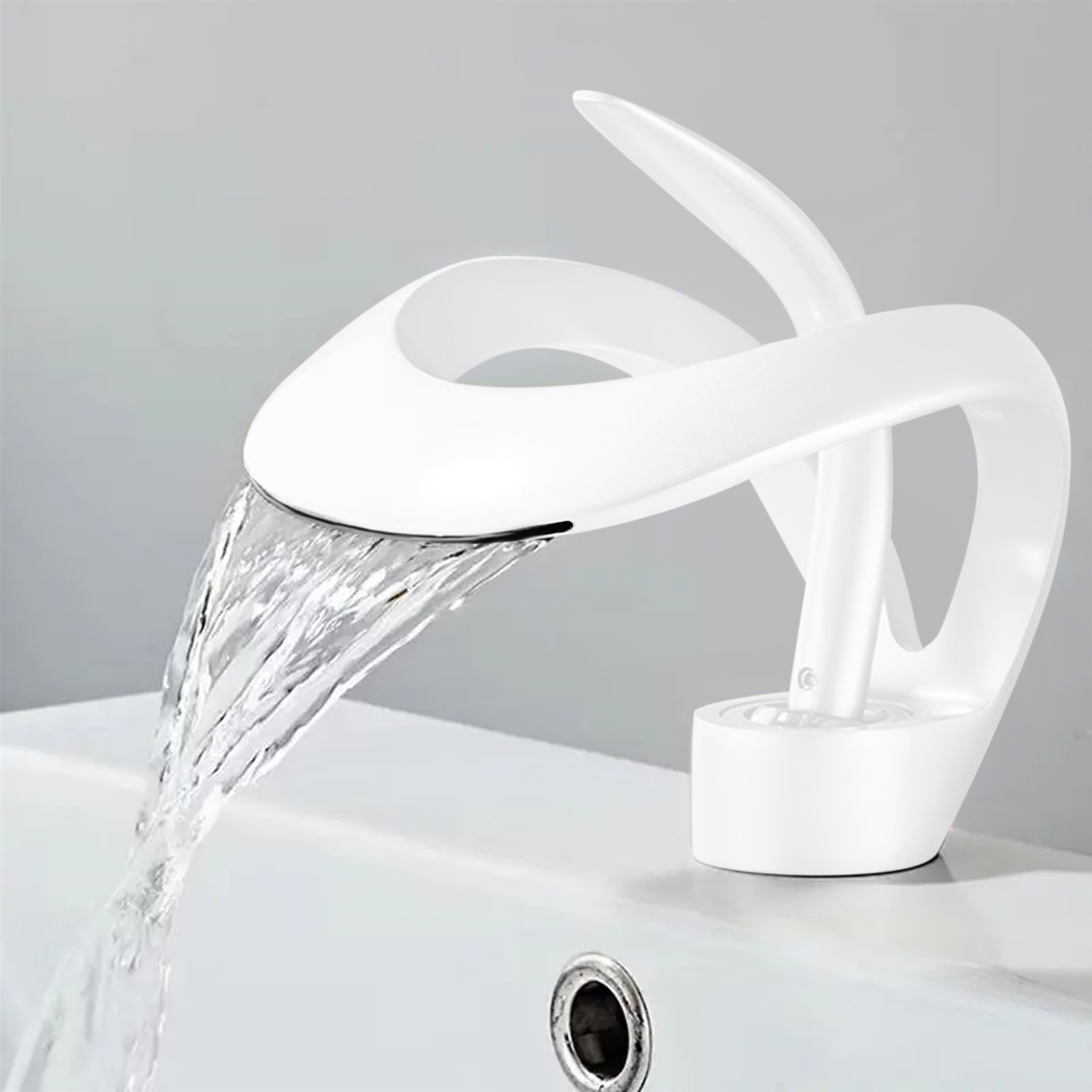 BathSelect BS7759MW Matte White Bathroom Faucet