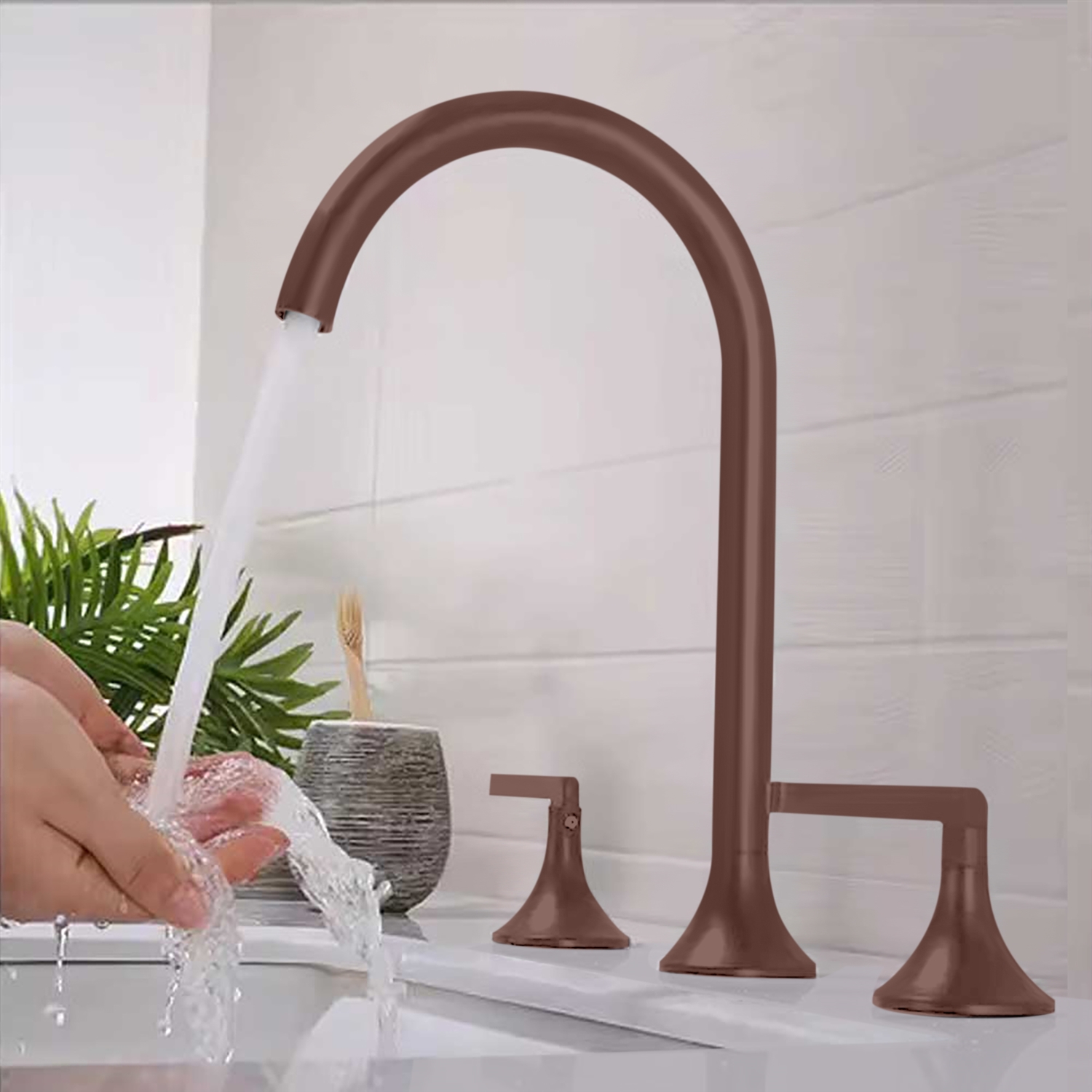 BathSelect Le Portel Oil Rubbed Bronze Widespread Rotation Basin Faucet