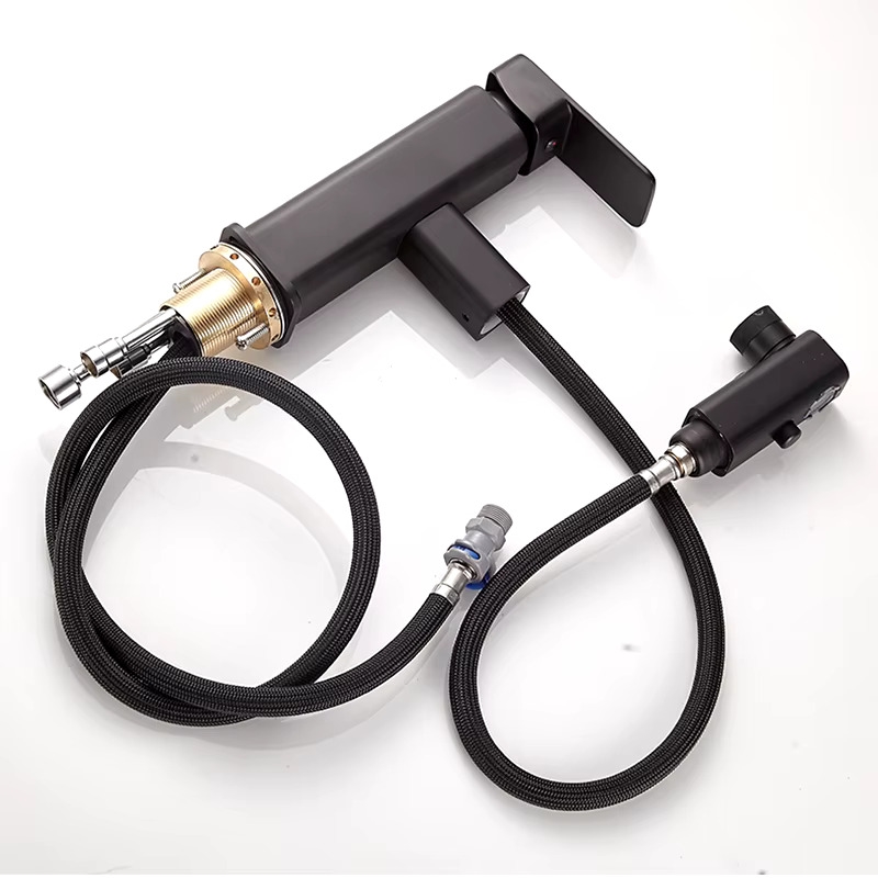 BathSelect Wingles Matte Black Hot and Cold Basin Faucet