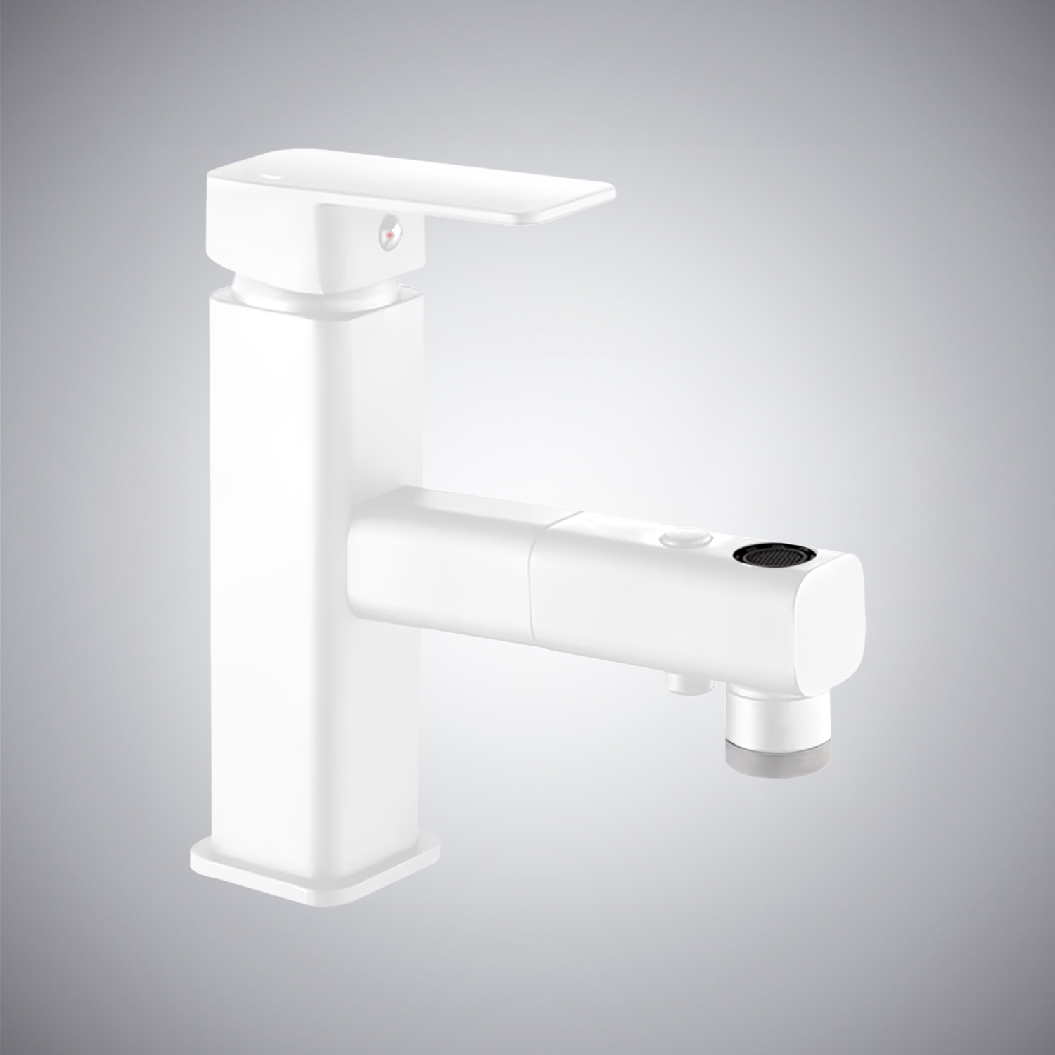BathSelect Wingles Matte White Hot and Cold Basin Faucet