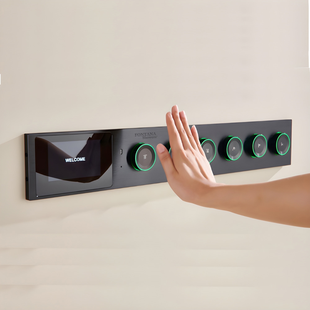 Thermostatic shower temperature control system