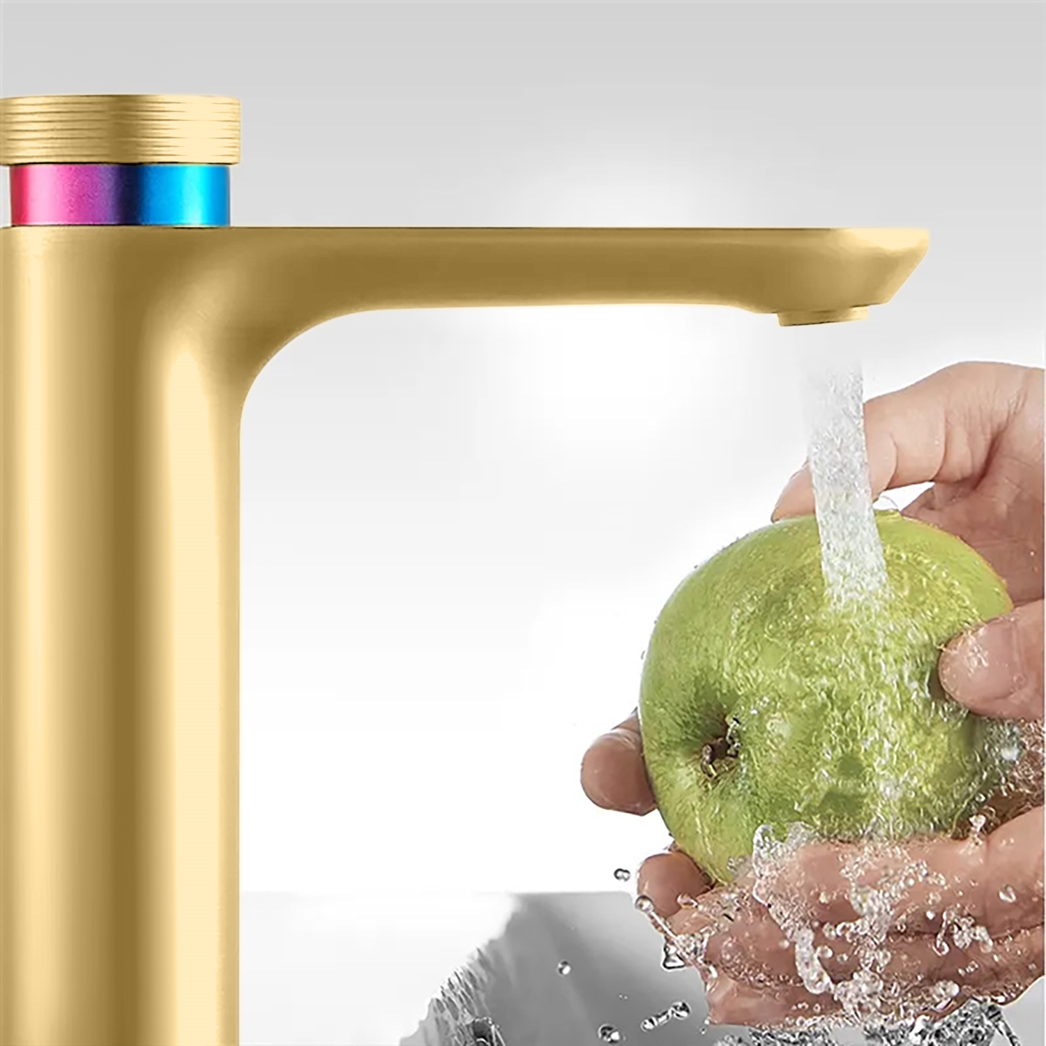 BathSelect BS7794 Brushed Gold Waterfall Bathroom Faucet