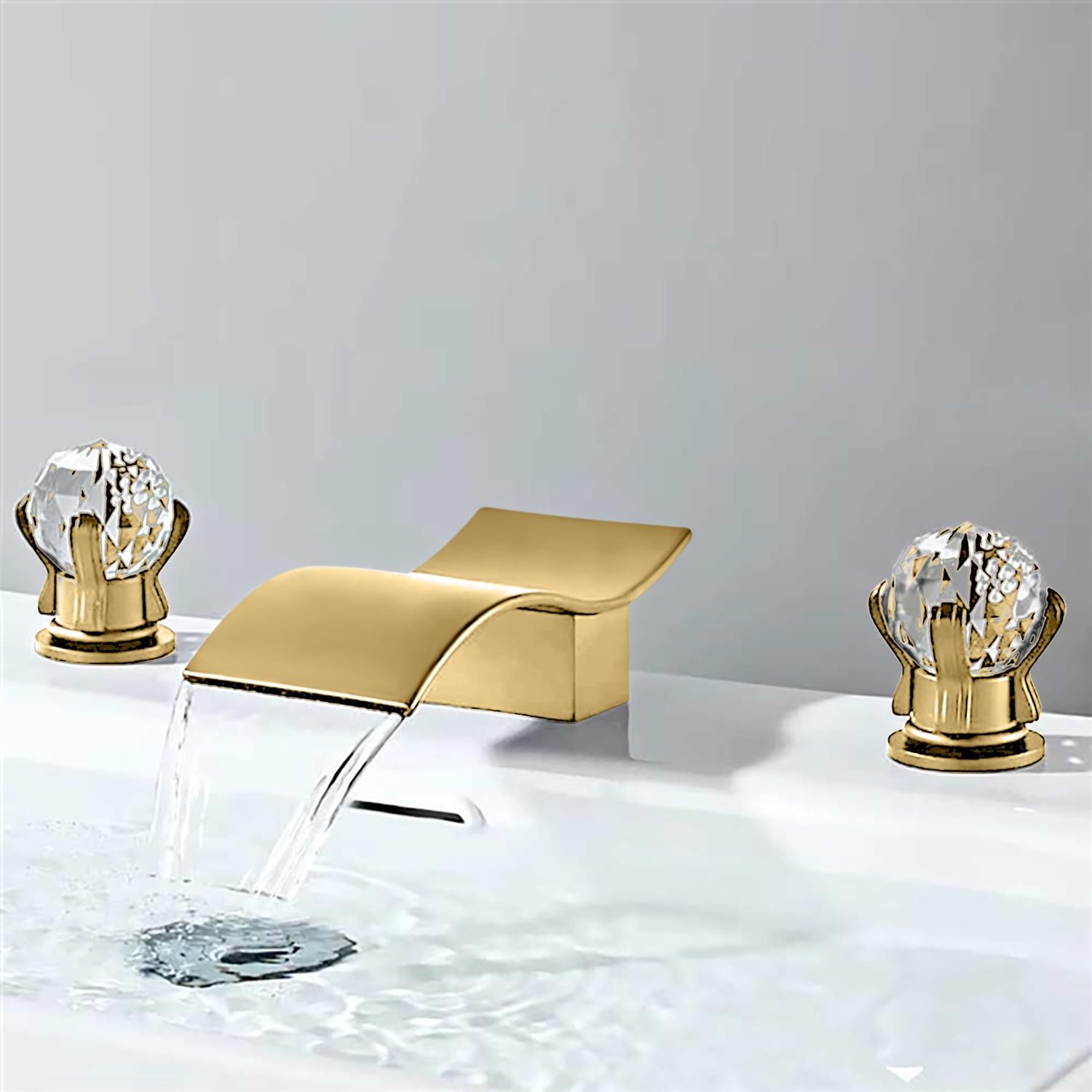 BathSelect BS7801 Brushed Gold Bathroom Faucet