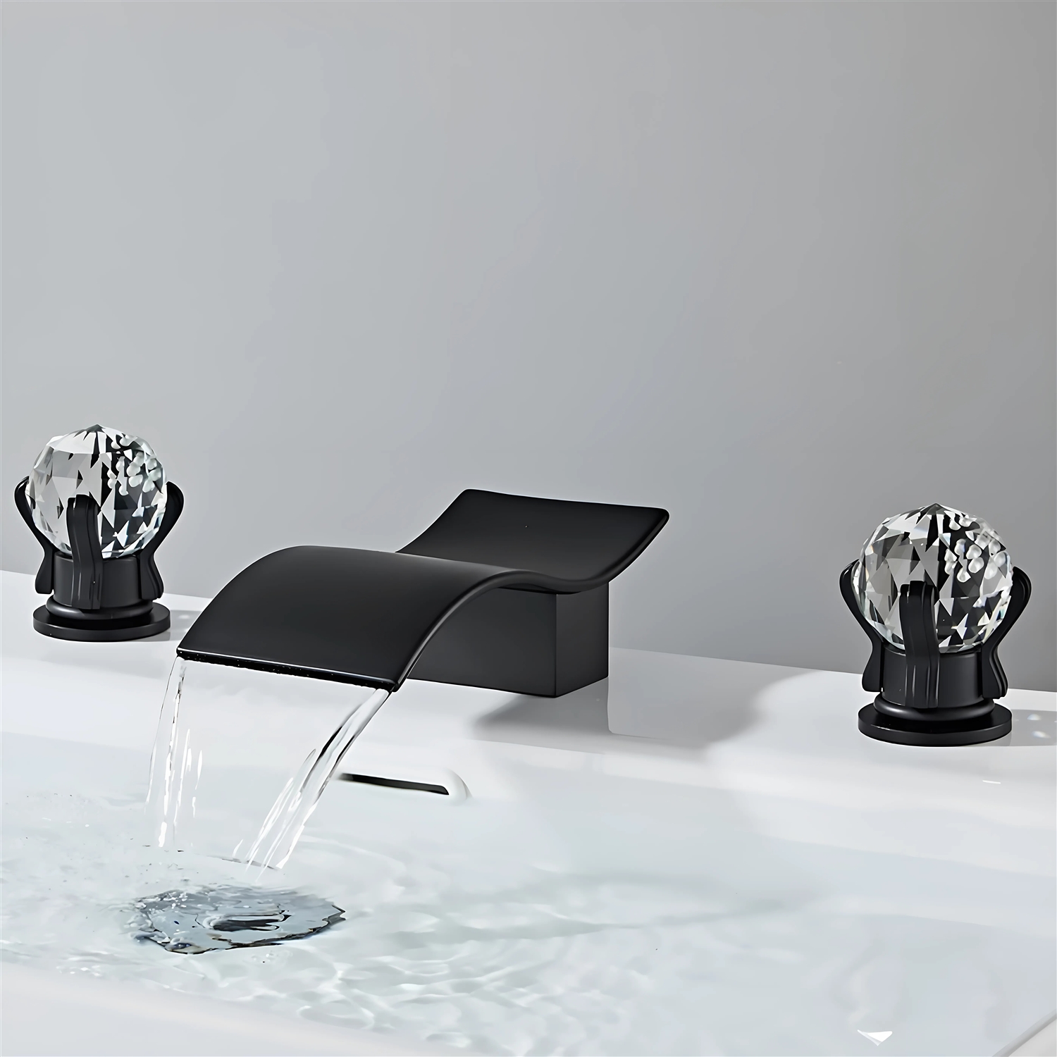 BathSelect BS7801 Matte Black Bathroom Faucet