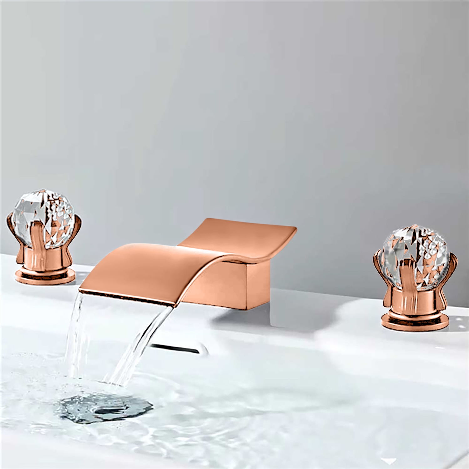 BathSelect BS7801 Rose Gold Bathroom Faucet