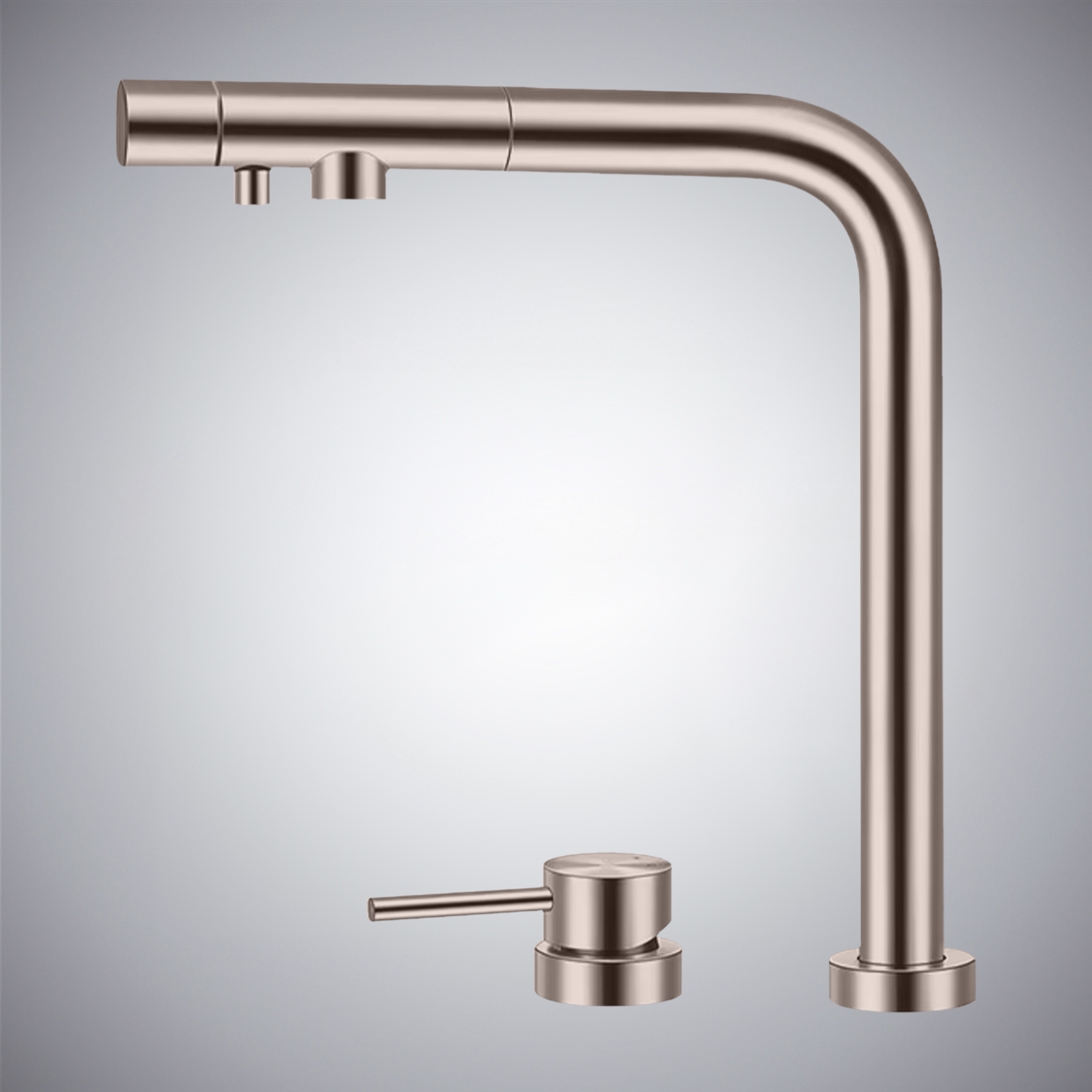 BathSelect Rivage Brushed Nickel 3 In 1 Hot And Cold Pull Out Kitchen Faucet