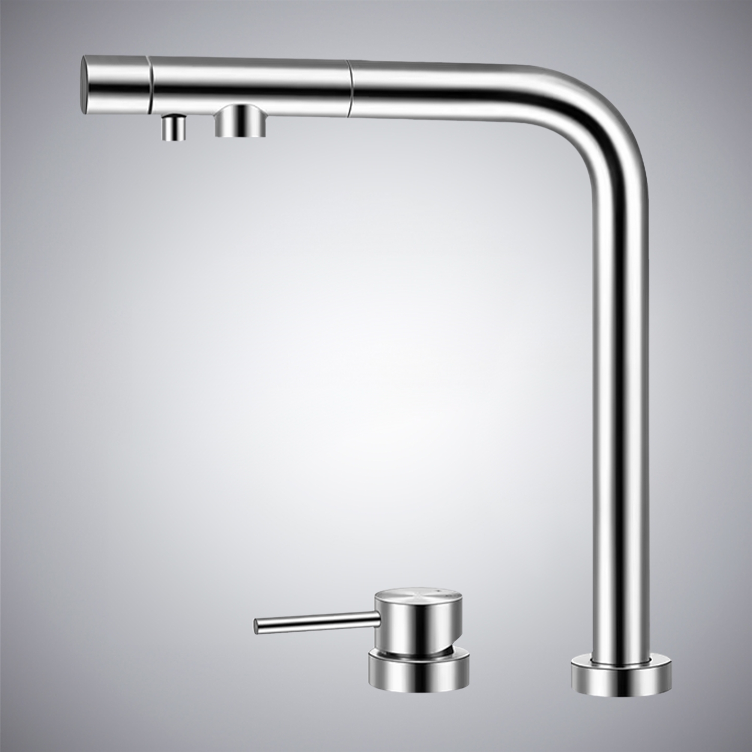 BathSelect Rivage Chrome 3 In 1 Hot And Cold Pull Out Kitchen Faucet