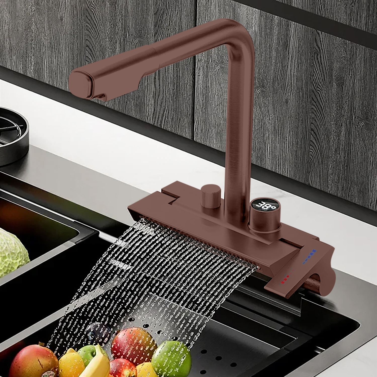 BathSelect Flot Oil Rubbed Bronze Hot And Cold Multifunctional Kitchen Faucet