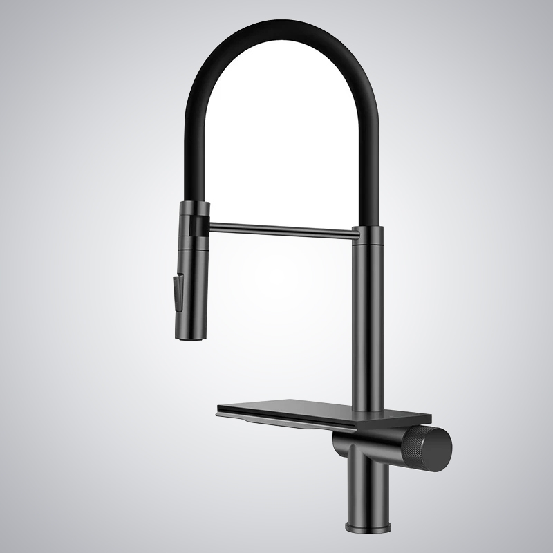 BathSelect Serein Matte Black Hot And Cold Multifunctional Kitchen Faucet