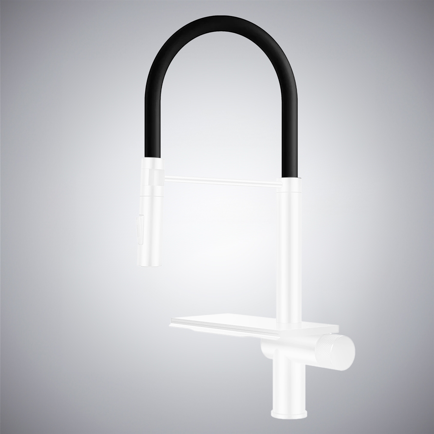 BathSelect Serein Matte White Hot And Cold Multifunctional Kitchen Faucet