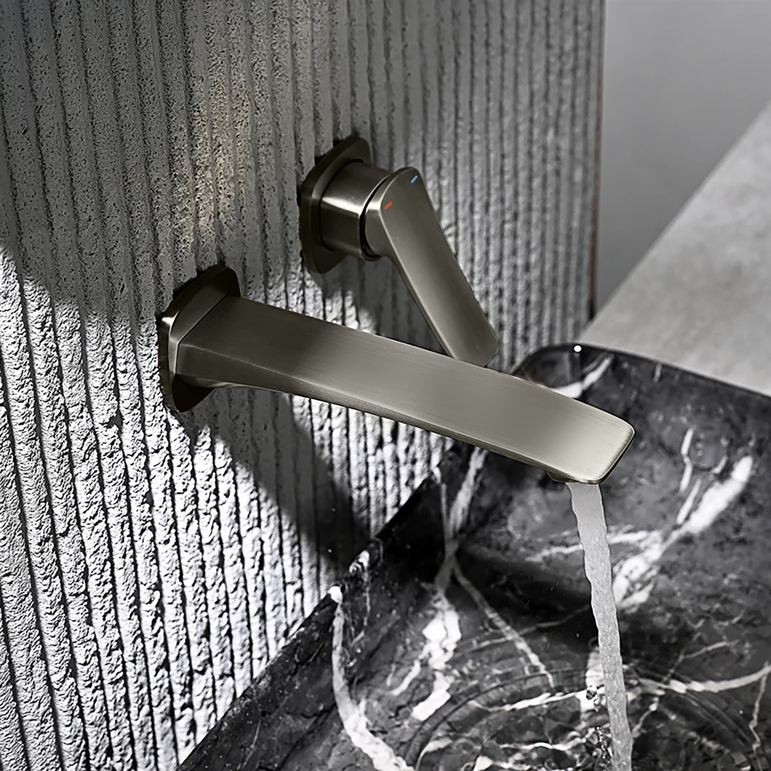 BathSelect Frisch Gun Metal Gray Hot and Cold Bathroom Sink Faucet
