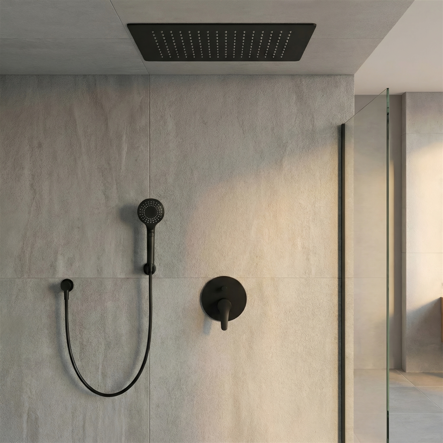 multi-function shower assembly for thermal comfort
