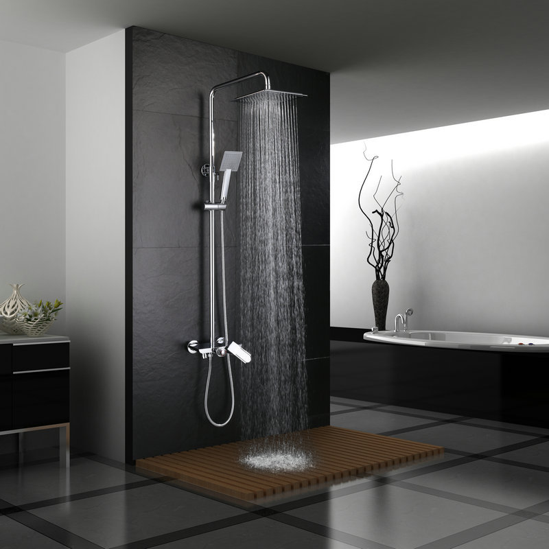 Poitiers Luxurious Exposed Bathroom Shower Set in Chrome Finish