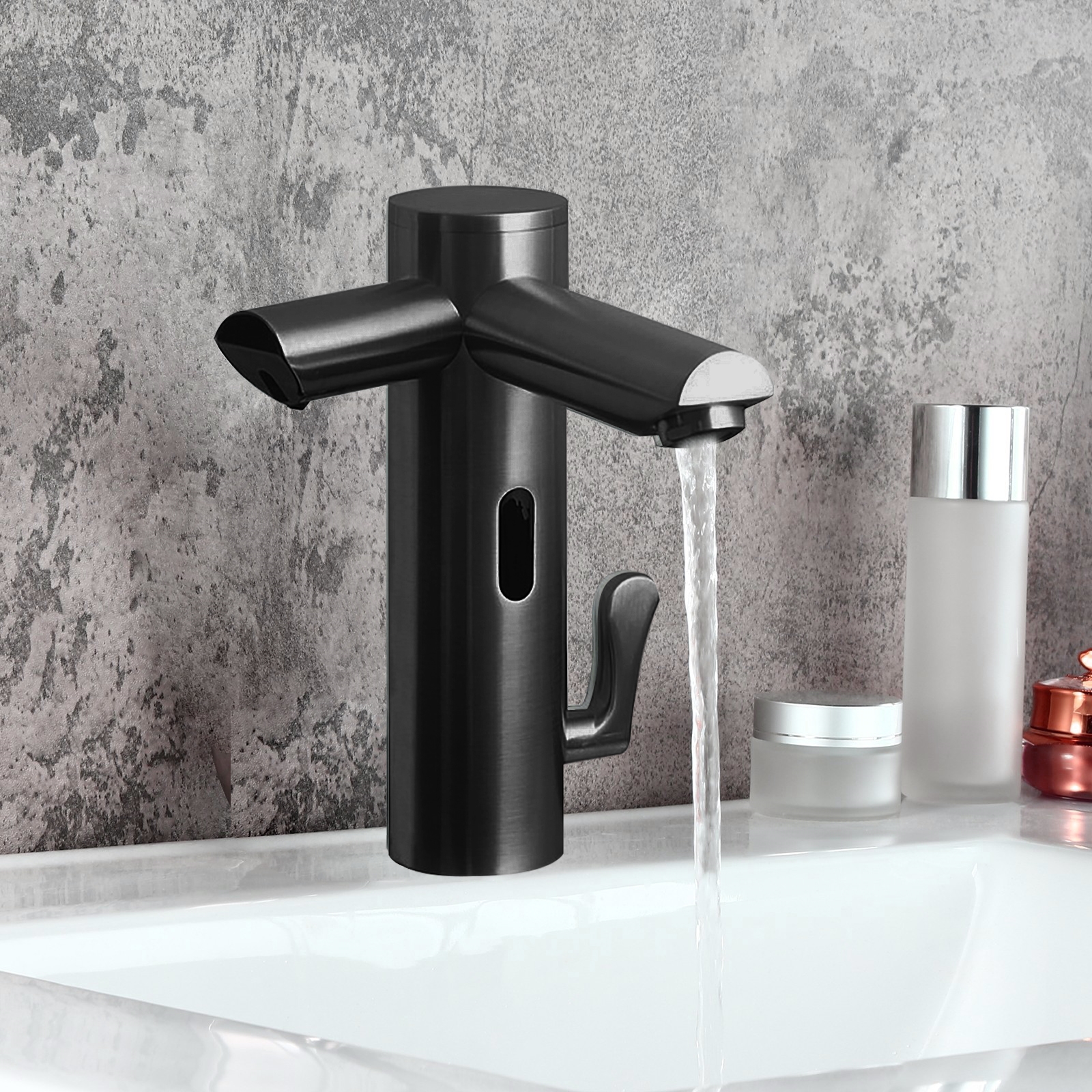 Lenox Commercial Dark Oil Rubbed Bronze Finish Dual Automatic Sensor Faucet With Sensor Soap Dispenser