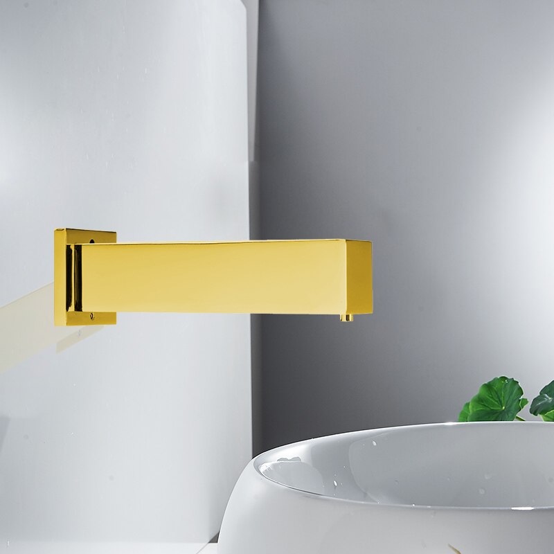 BathSelect Shiny Gold Finish Commercial Wall Mount Square Shaped Sensor Soap Dispenser
