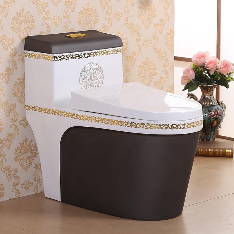 Vermont European Style Floor Mounted Lavatory in Ceramic White and Black Finish