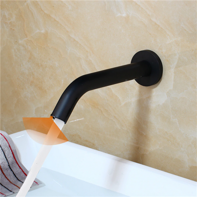 Hospitality touchless bathroom faucet with temperature control at Colfax and Owens