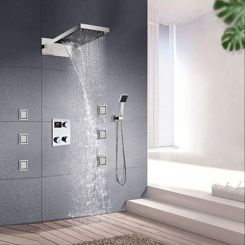 BathSelect Bari Ultra Bathroom Digital Body Massage Waterfall Shower Set