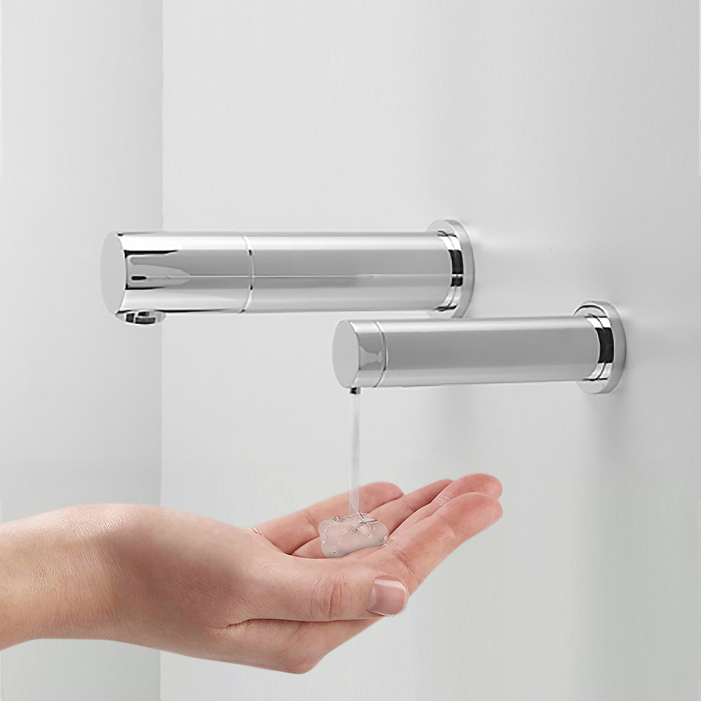 BathSelect Chrome Finish Commercial Wall Mount Dual Automatic Soap Dispenser