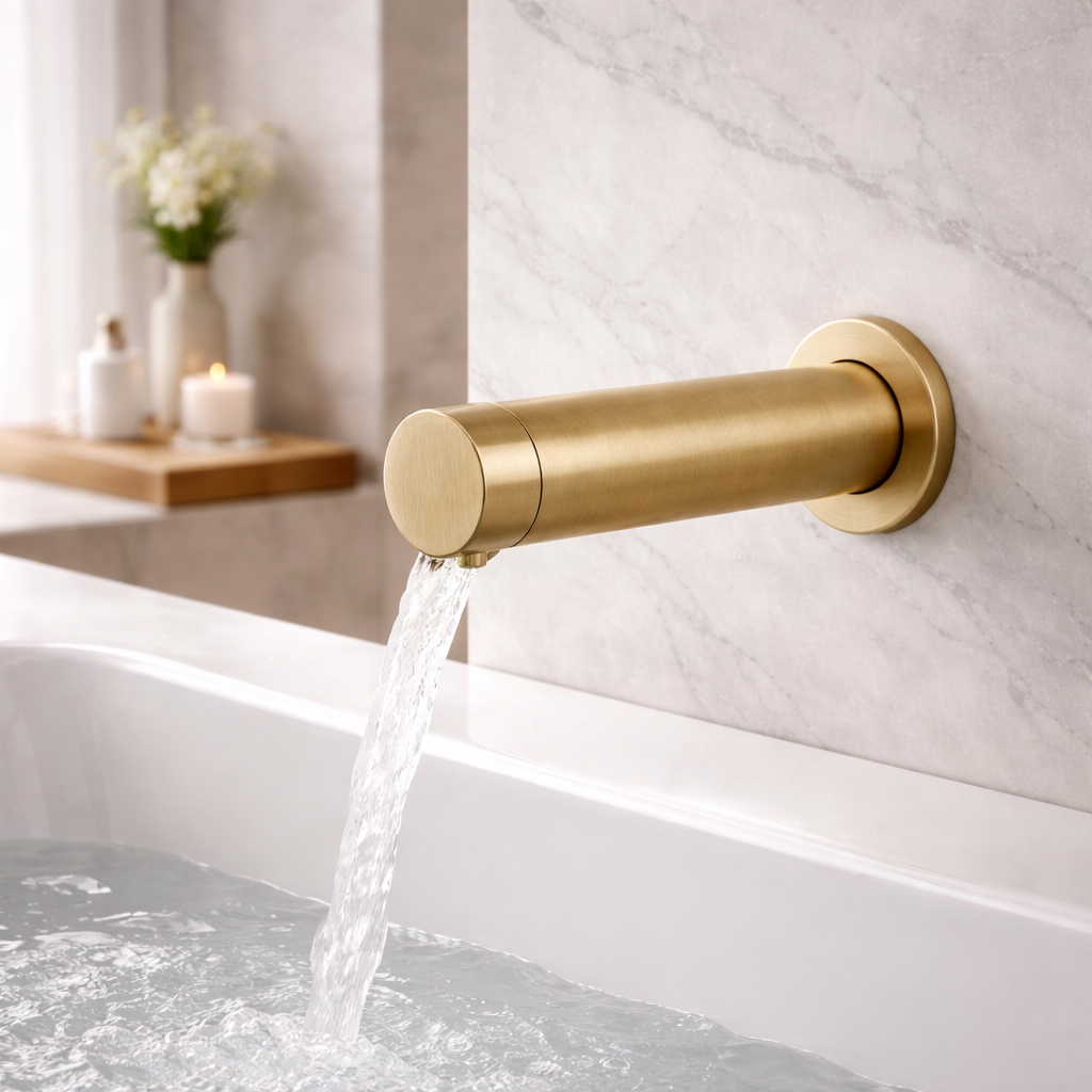 BathSelect brushed gold commercial automatic soap dispenser