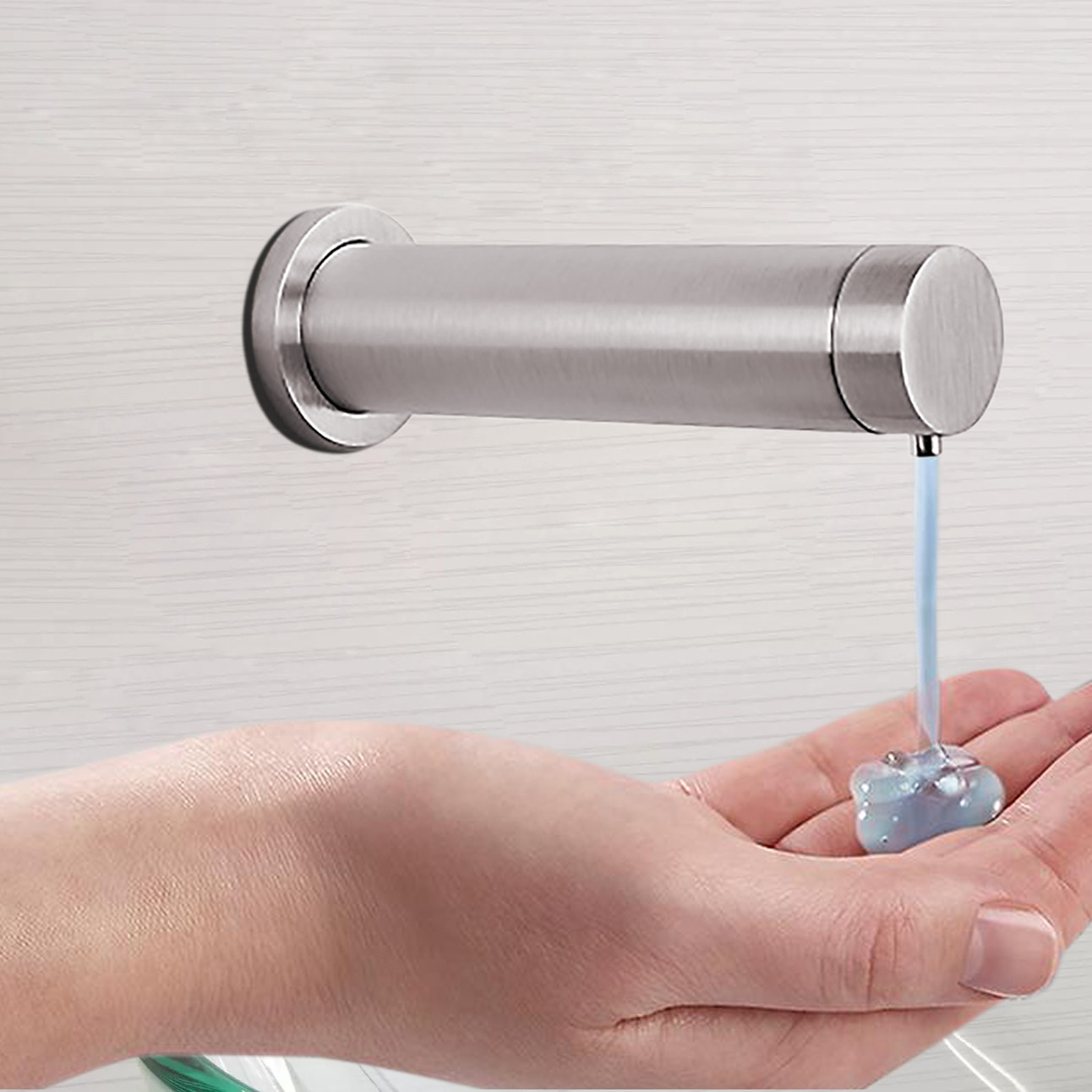 BathSelect Brushed Nickel Finish Commercial Automatic Sensor Soap Dispenser
