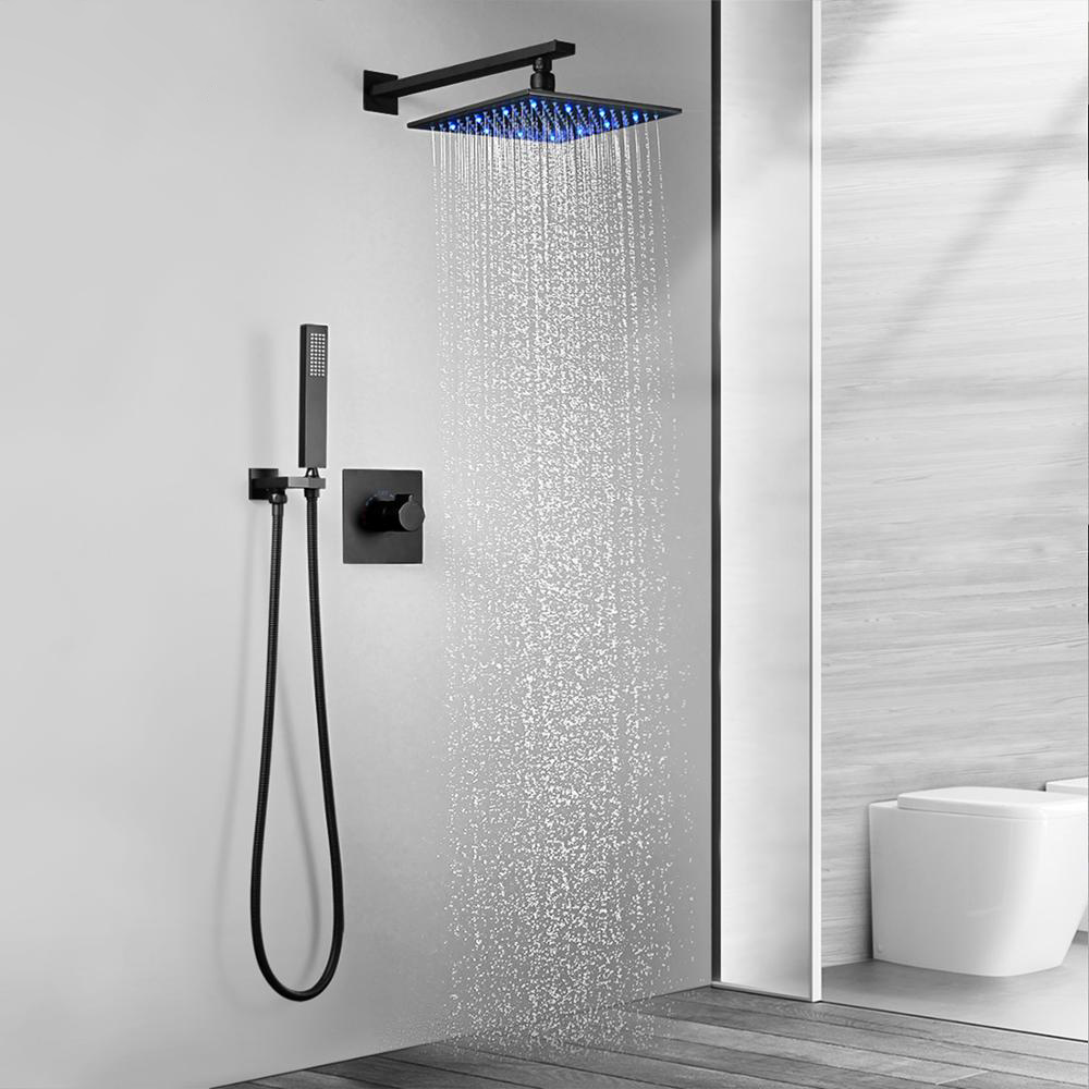 BathSelect New Hampshire Oil Rubbed Bronze Led Rainfall Shower System Set