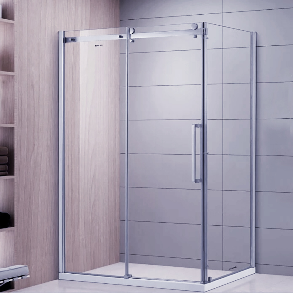 Polished Glass Single Door Sliding Door Bath Shower Room
