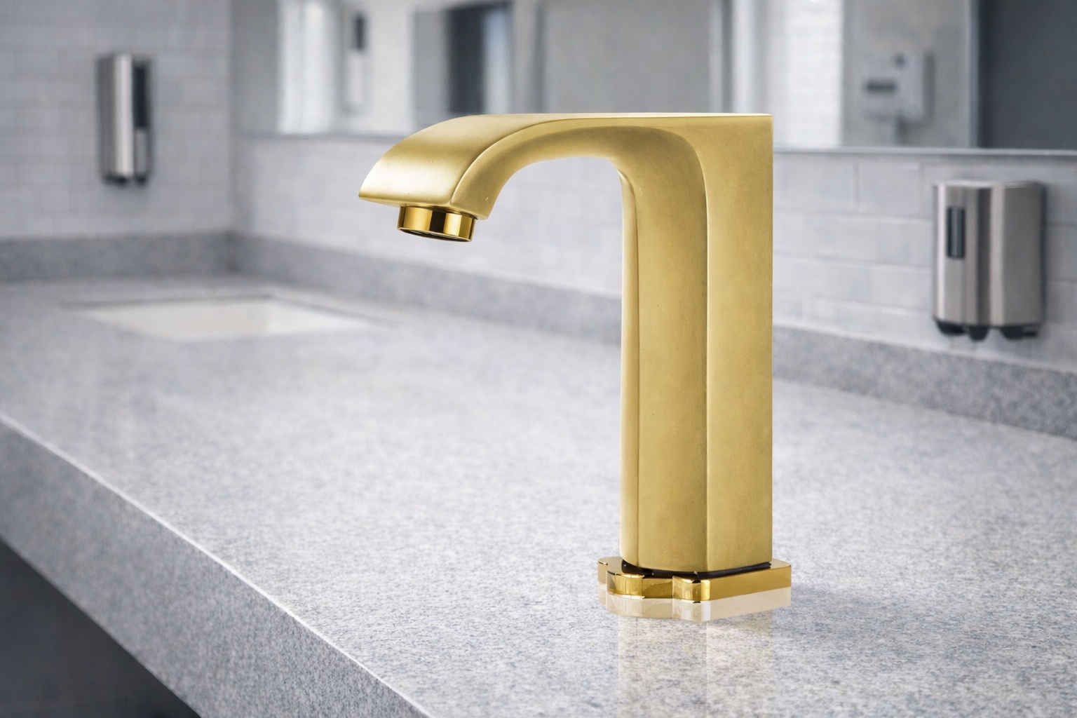 BathSelect gold finish touchless faucet model BSTHD508-BG