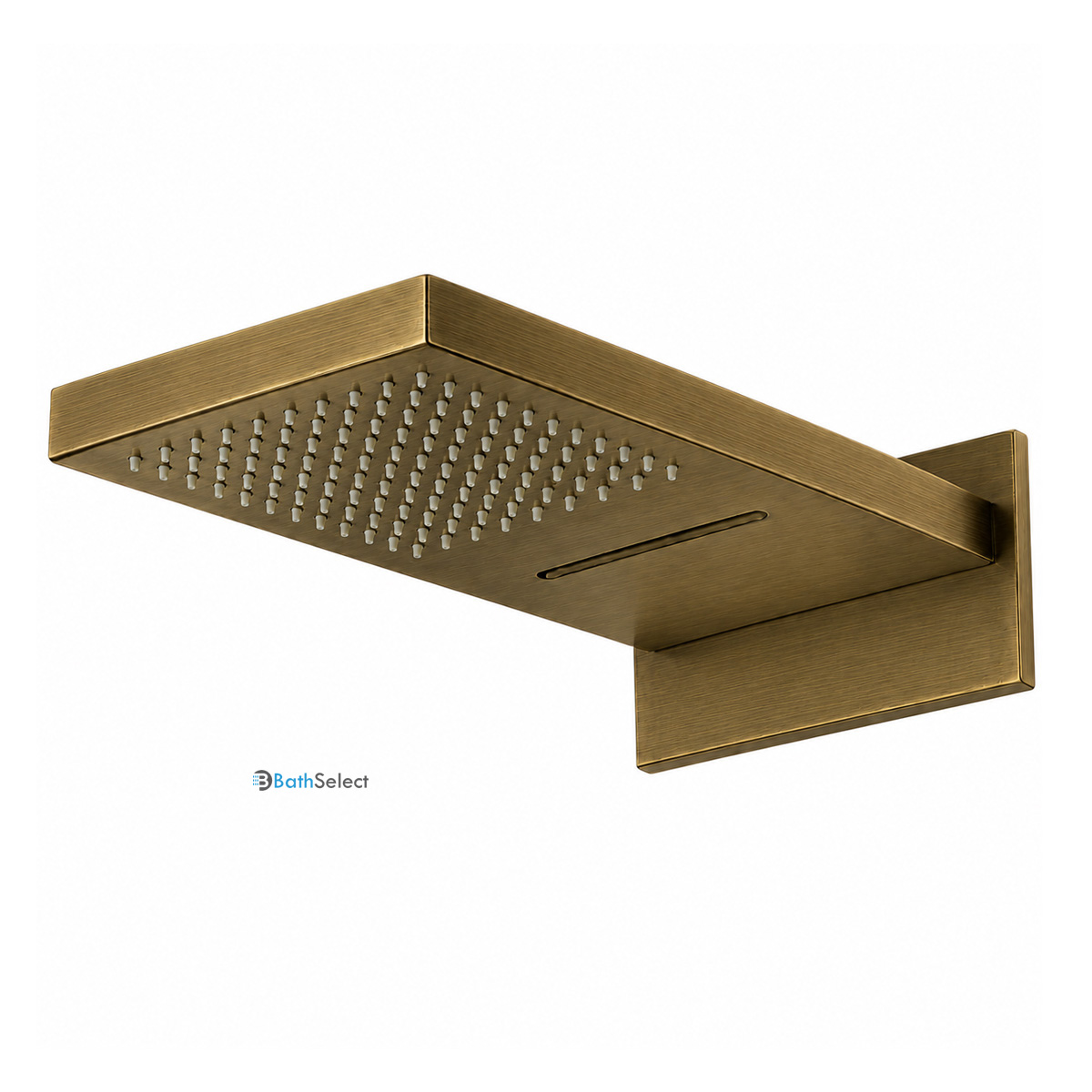 BathSelect BZ-5805AB Large 22-Inch Antique Brass Rainfall and Waterfall Shower Head for BathSelect bathroom fixture collections