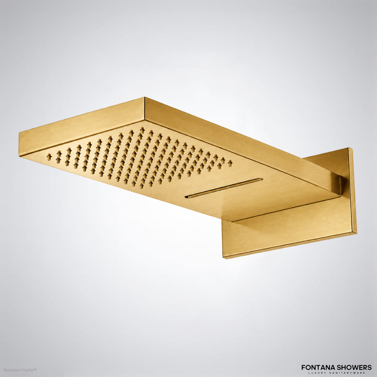 Waterfall shower outlet creating a concentrated feature flow