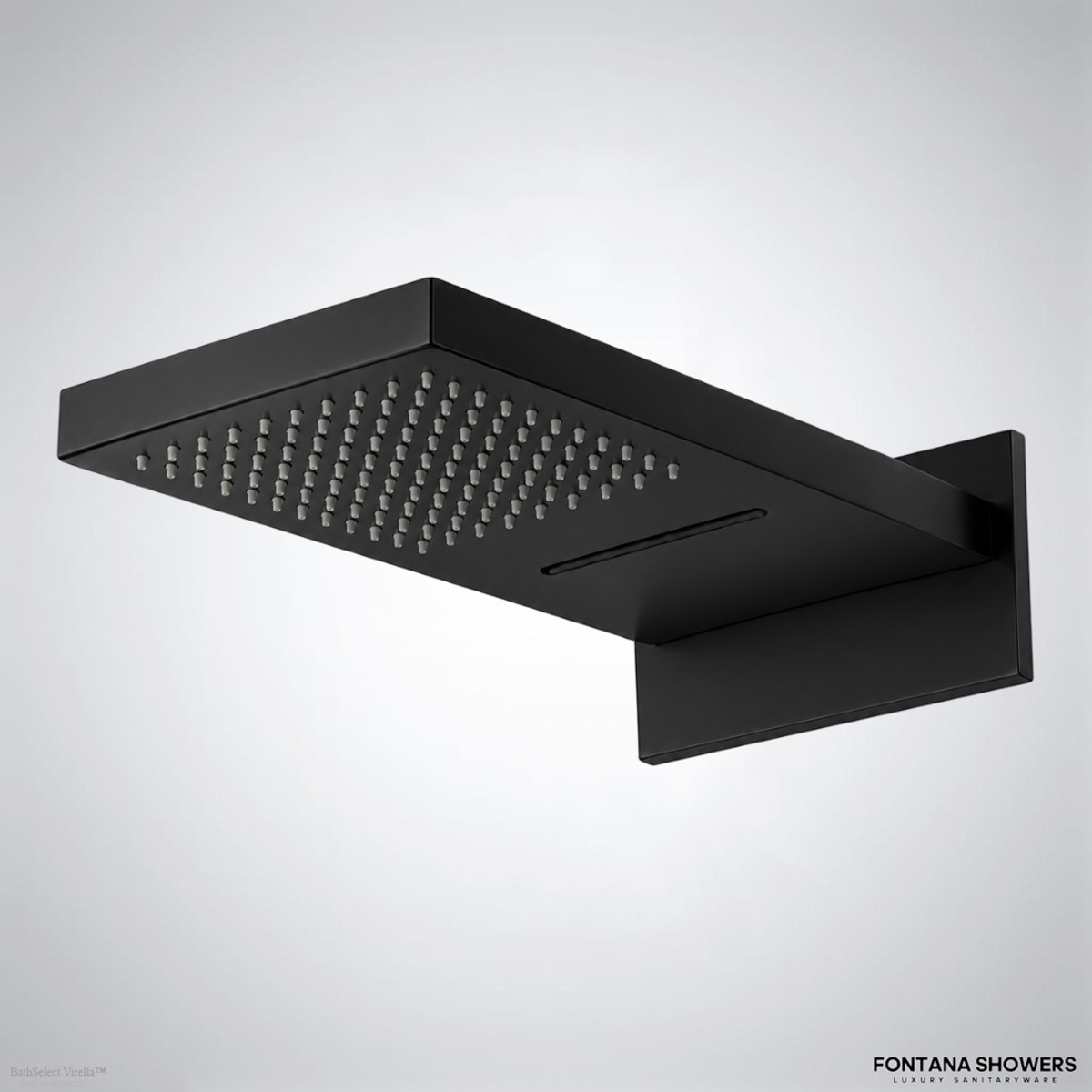 Hand shower slide bar located for practical reach