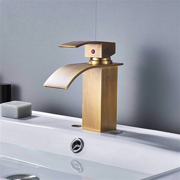 Up to 60% Sale Antique Brass Single Handle Bathroom Sink Faucet