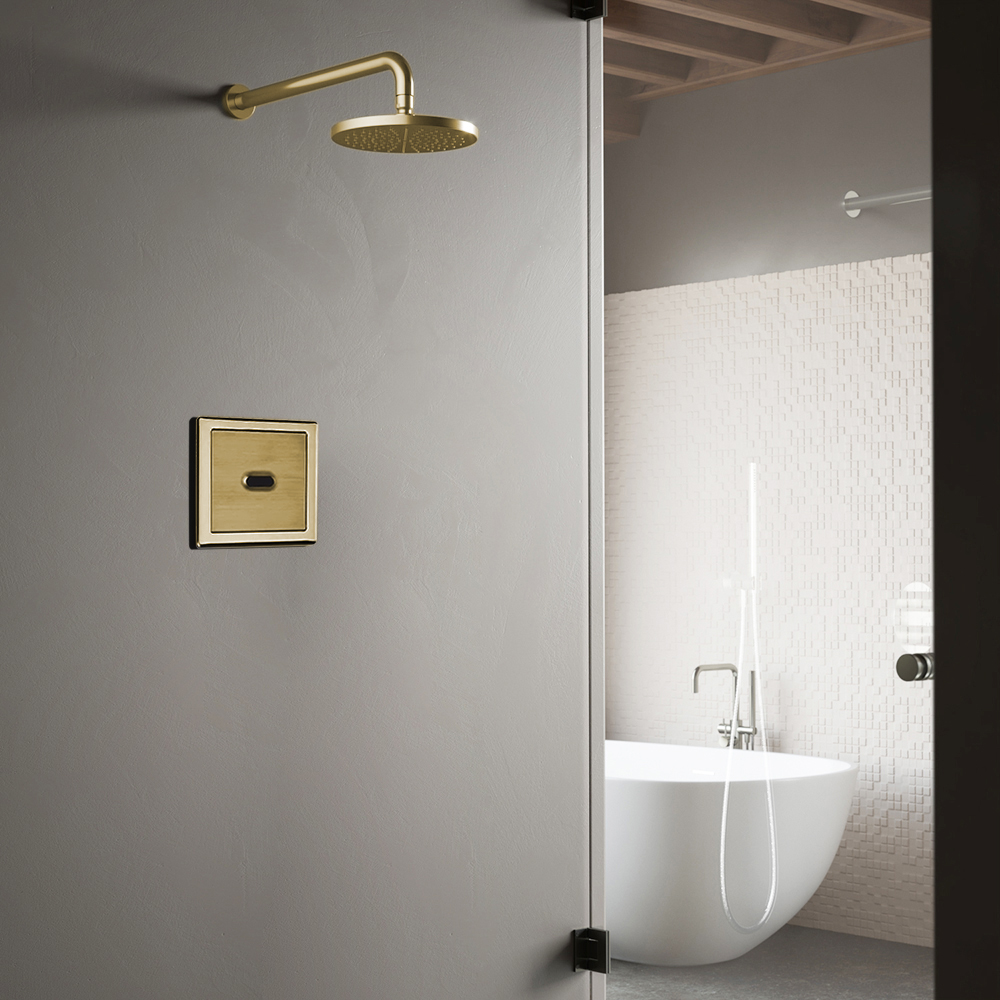 BathSelect Brushed Gold Sensor Controlled Automatic Shower Set
