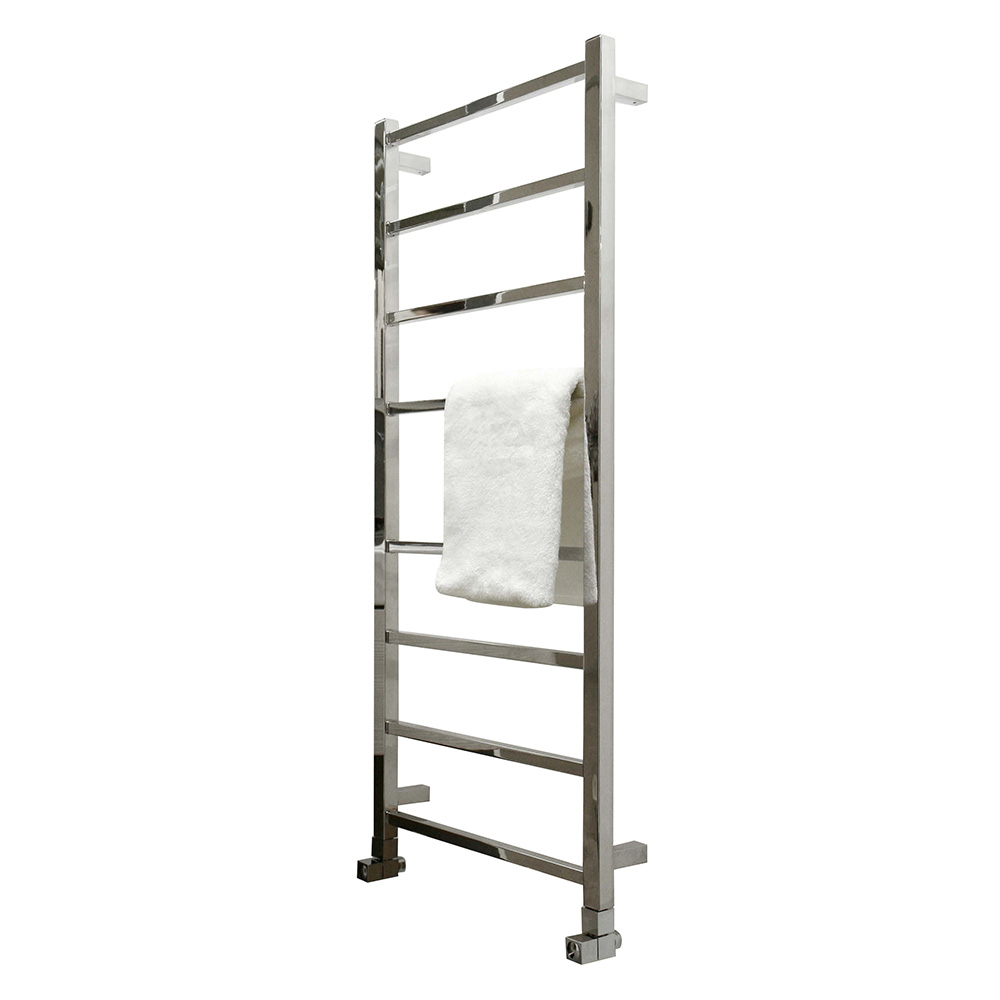 BathSelect Stainless Steel 8 Bar Wall Mount Electric Towel Warmer In Chrome Finish
